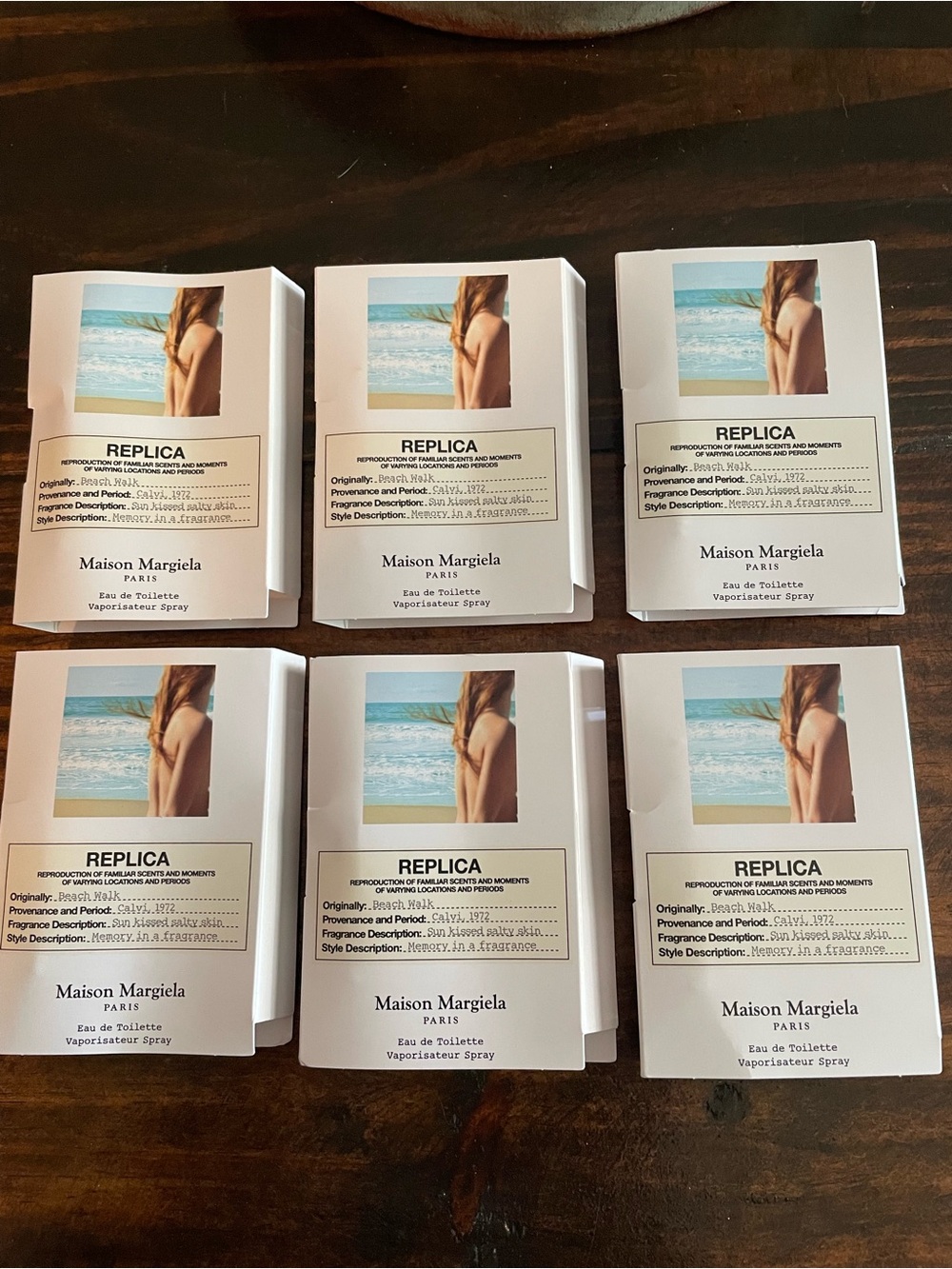 6 Maison Margiela Replica Eau de Toilette - Sample Sprays Beach Walk (Set of 6)